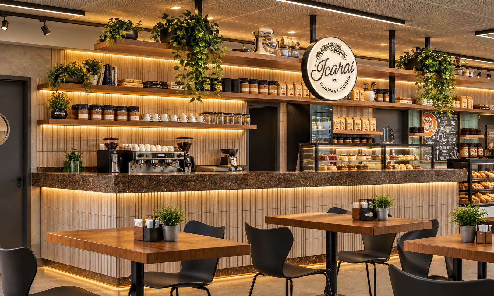 Salão e café